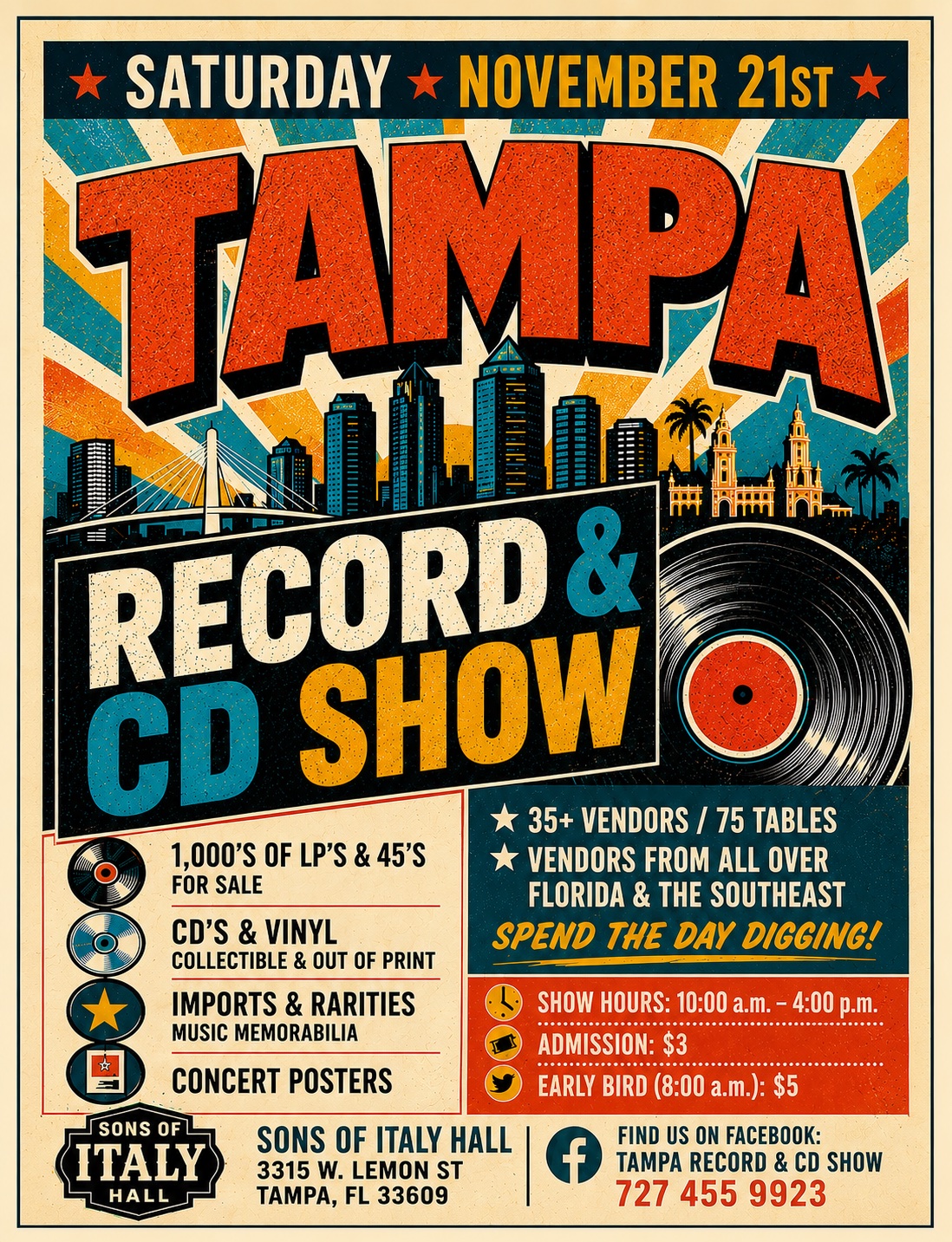 Tampa Record and CD Show flyer